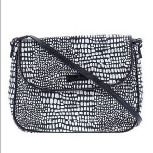 Vera Bradley Coated Canvas Camocat Black and White Crossbody Purse